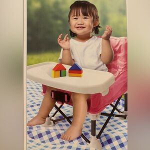 Pink Kids Portable Chair with Tray